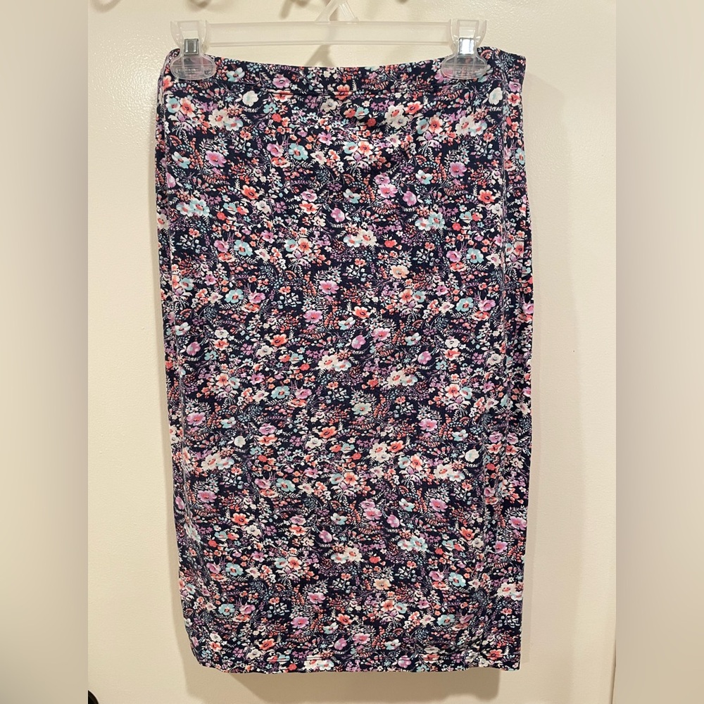Decree Multicolor Floral Midi Skirt